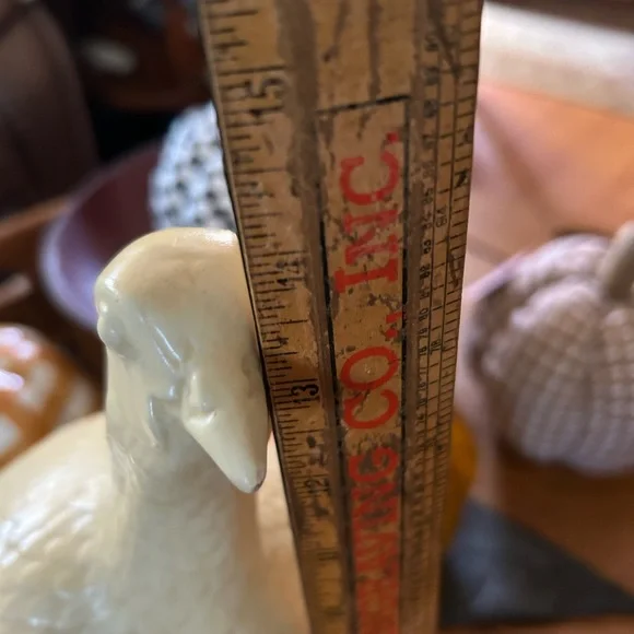 Vintage White Pheasant Sculpture Figurine Statue